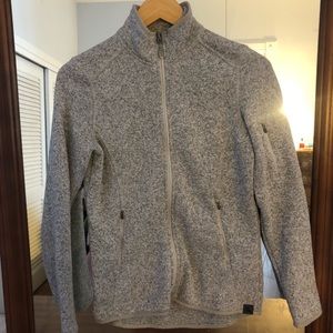 LL Bean Light Grey Fleece w Zippers at Arm (X-Small)